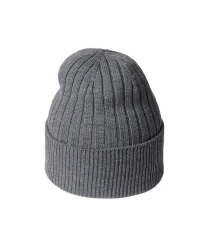 Gucci Rib Knit Wool Hat In Gray