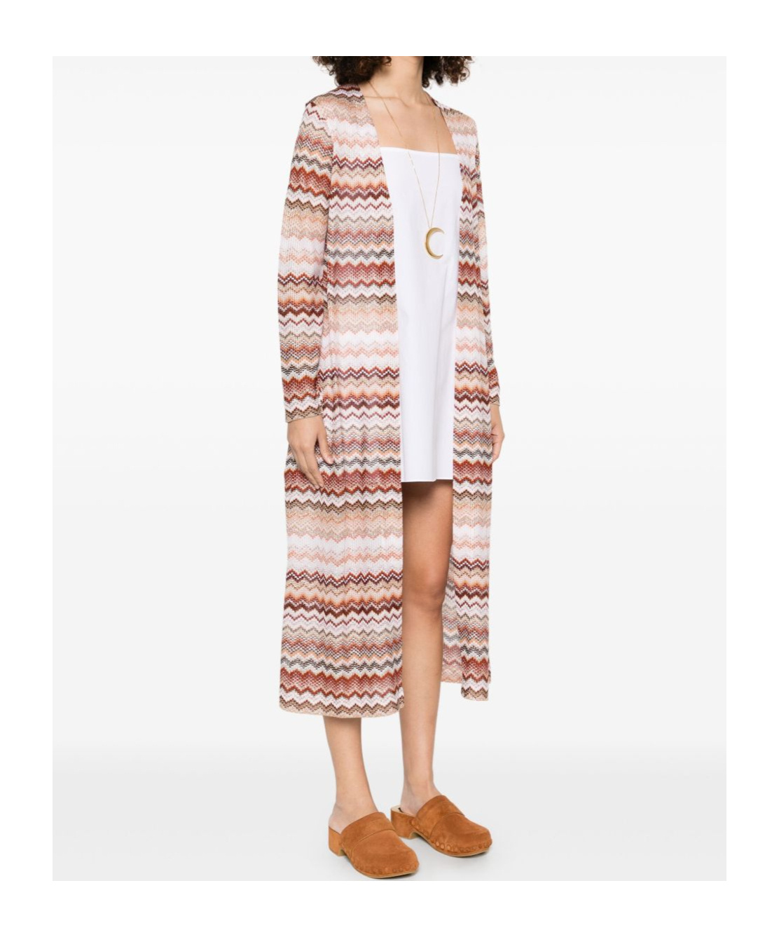 Shop Missoni Zigzag Lamé Cardi-coat In Pink
