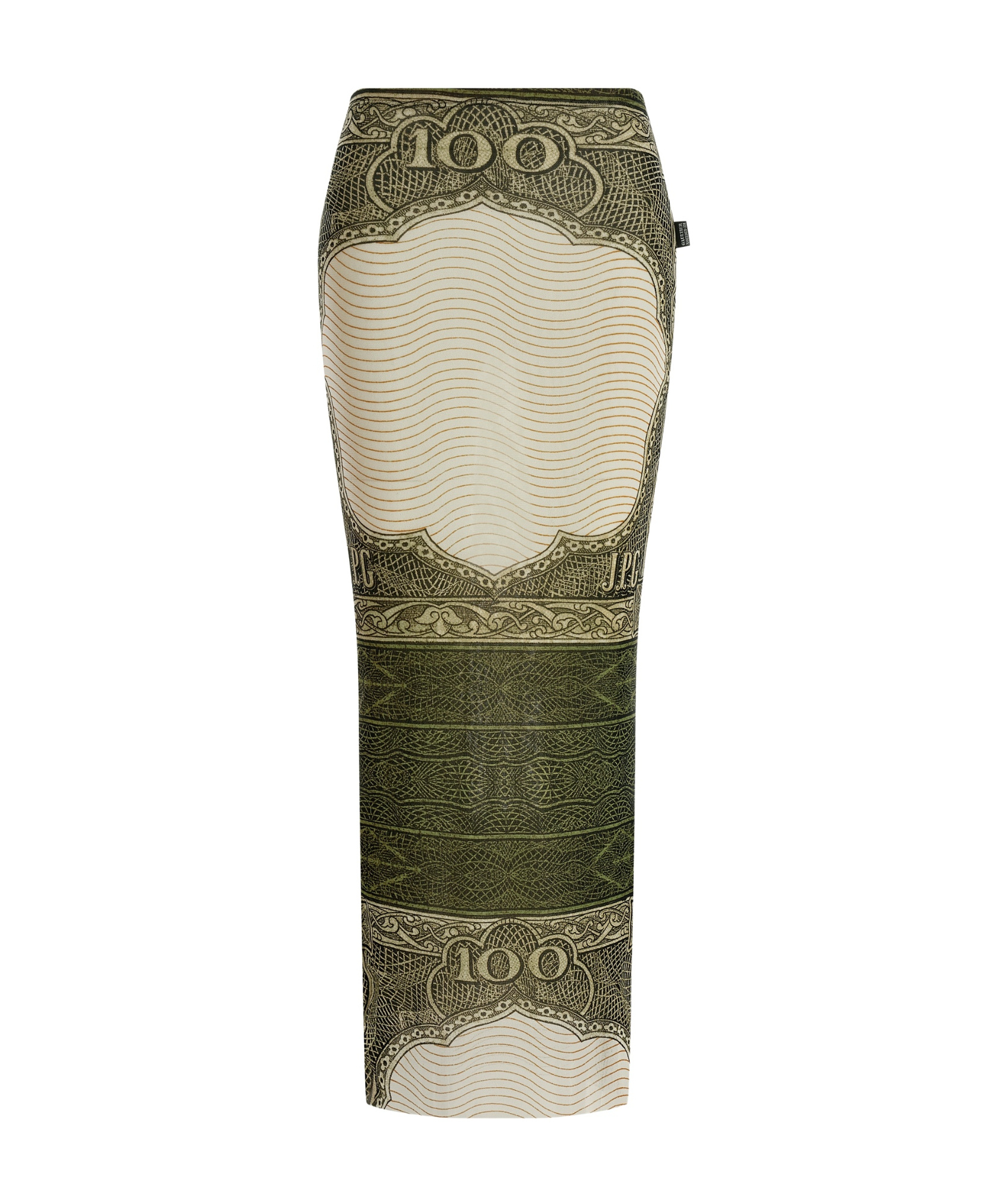 Jean Paul Gaultier Elastic Waist Midi Skirt In Green