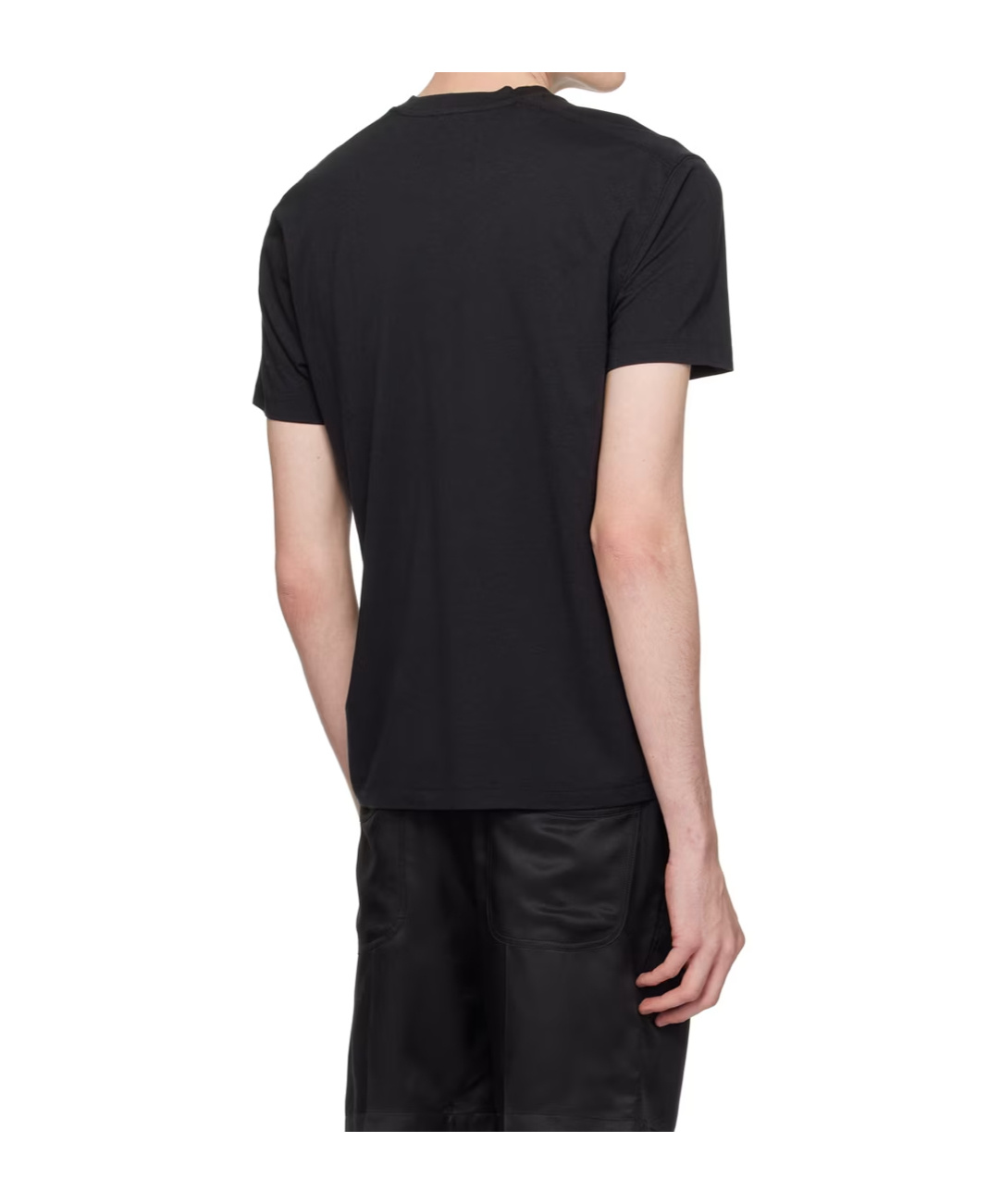 Tom Ford Black Stretch Cotton Crew Neck T-shirt In Black