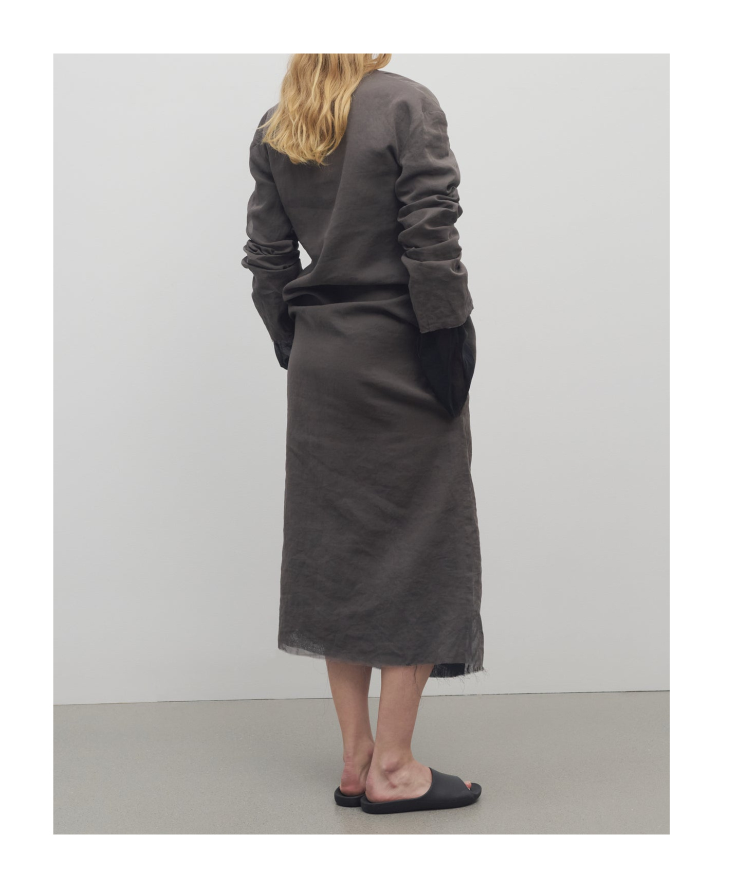 The Row Catia Dress In Cotton In Brown