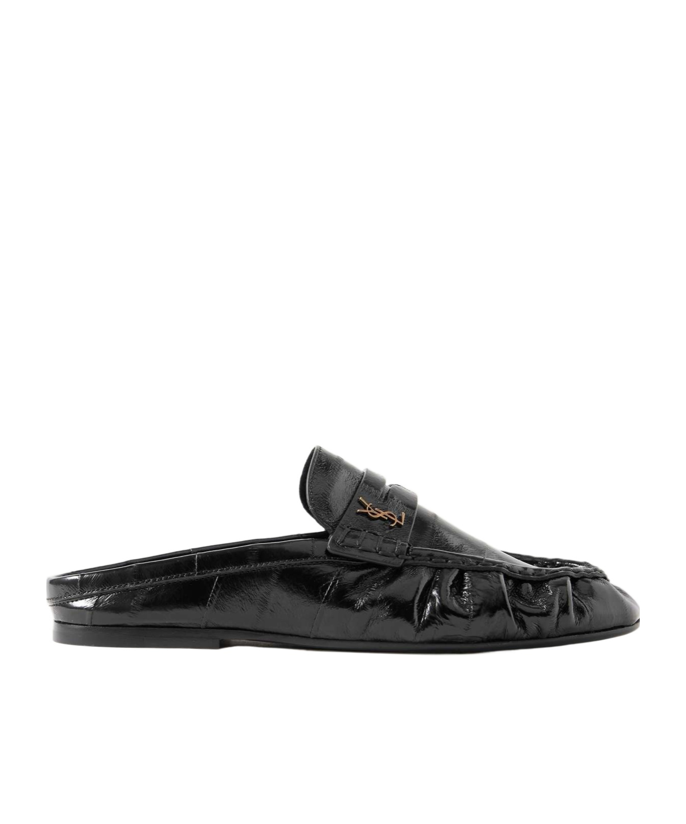 SAINT LAURENT ROUND TOE MULES