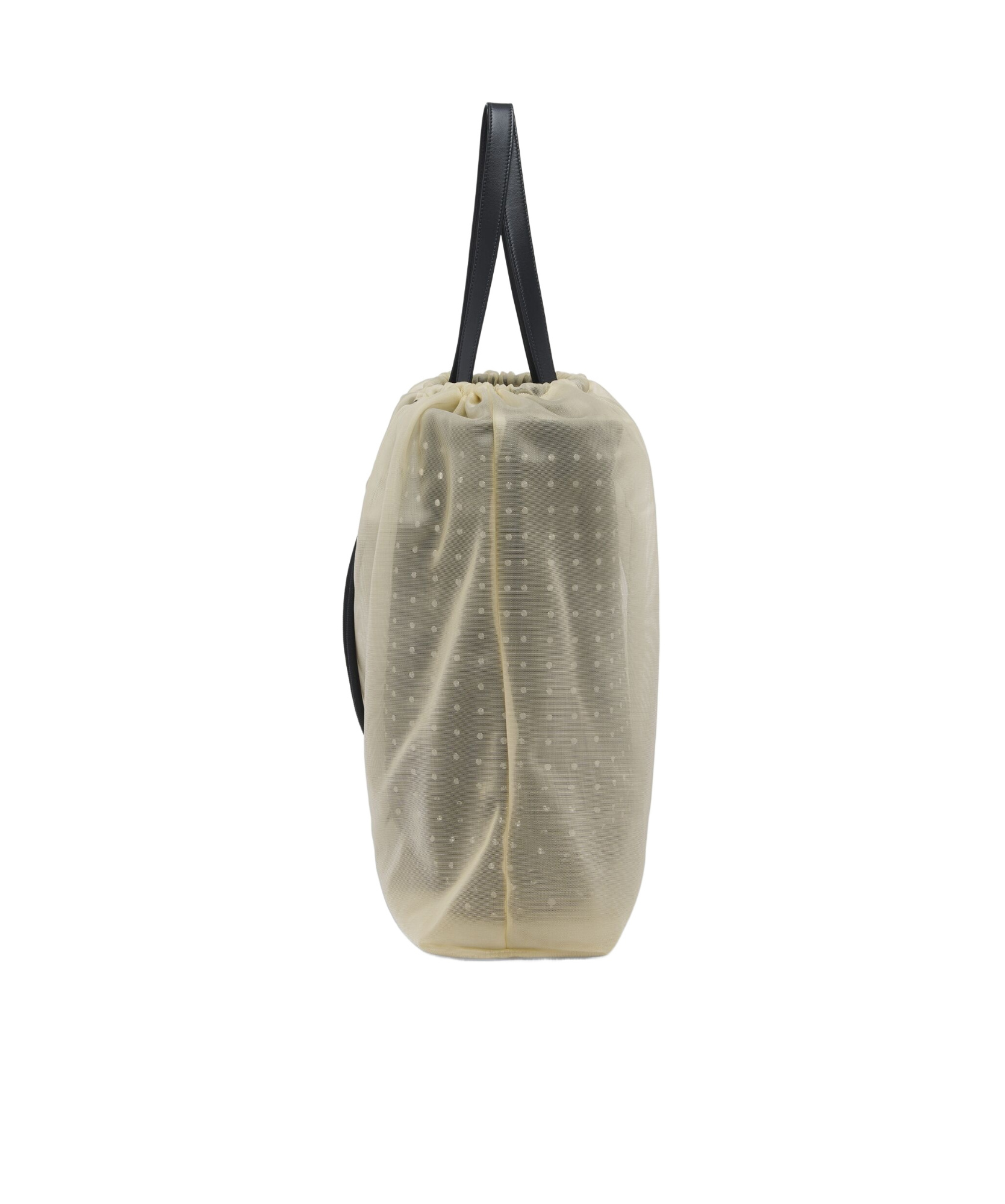 Alexander Mcqueen Women's Two-tone Leather And Tulle Nebula Shopping Bag | 8044321vp11 Color 1000 In Black