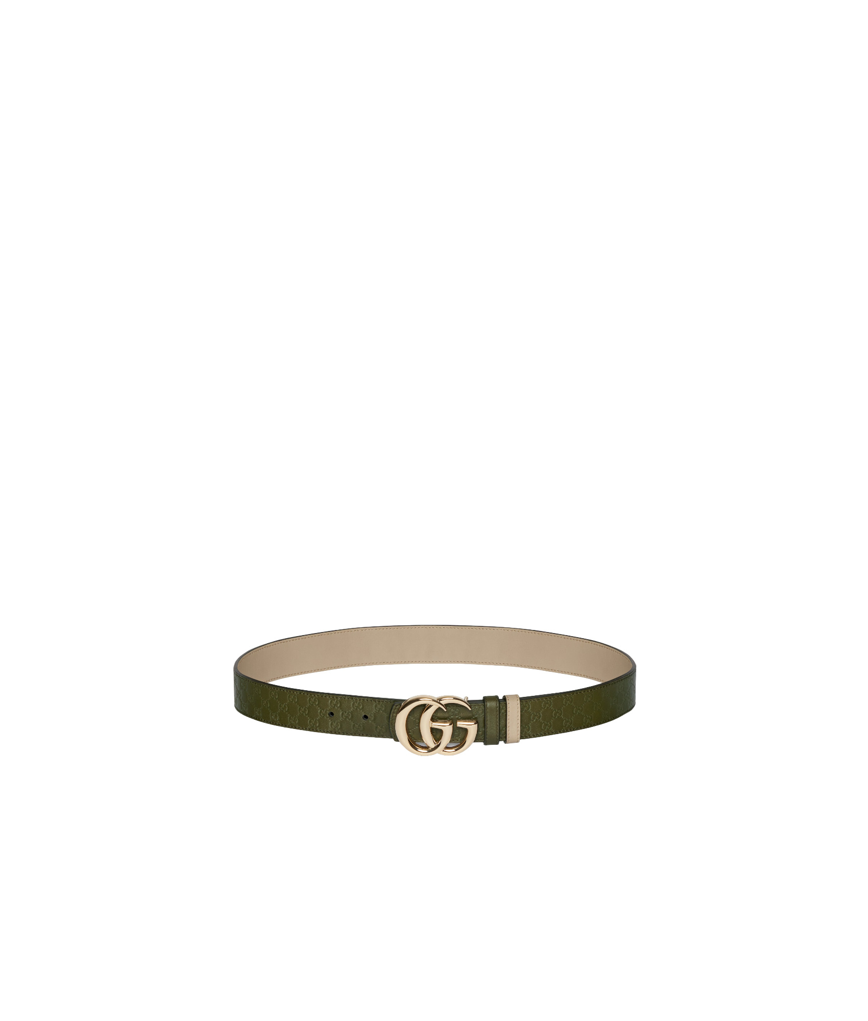 Gucci Reversible Gg Marmont Belt In Green