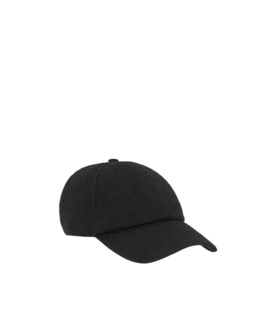 Saint Laurent Linen-blend Baseball Cap In Black