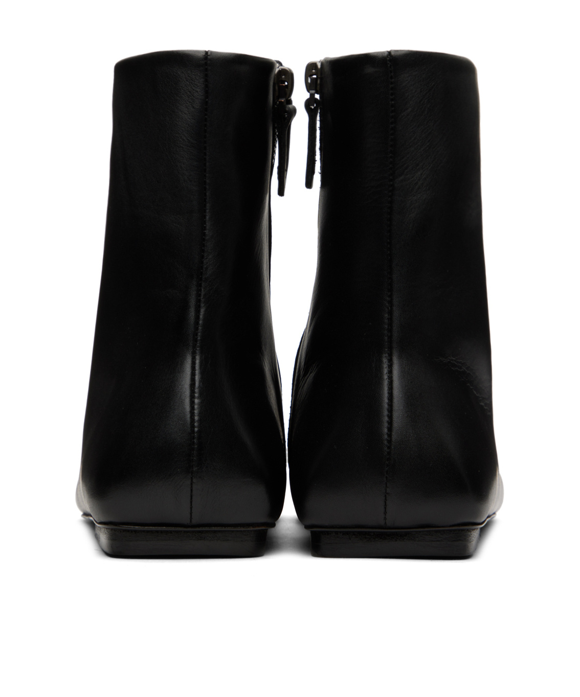 Marsèll Flat Leather Boots In Black