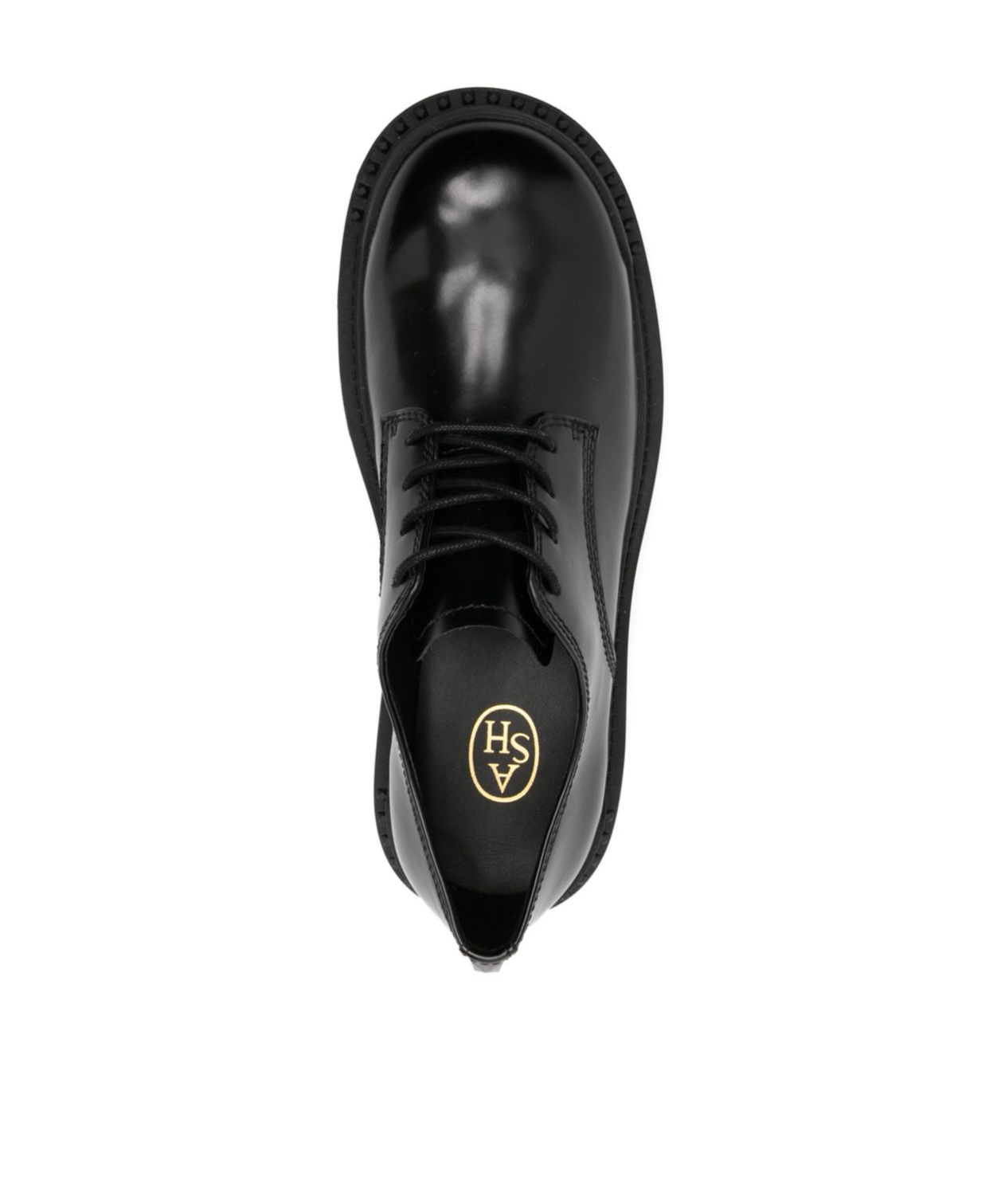 Ash Lace-up Platform Derby Shoes In Black