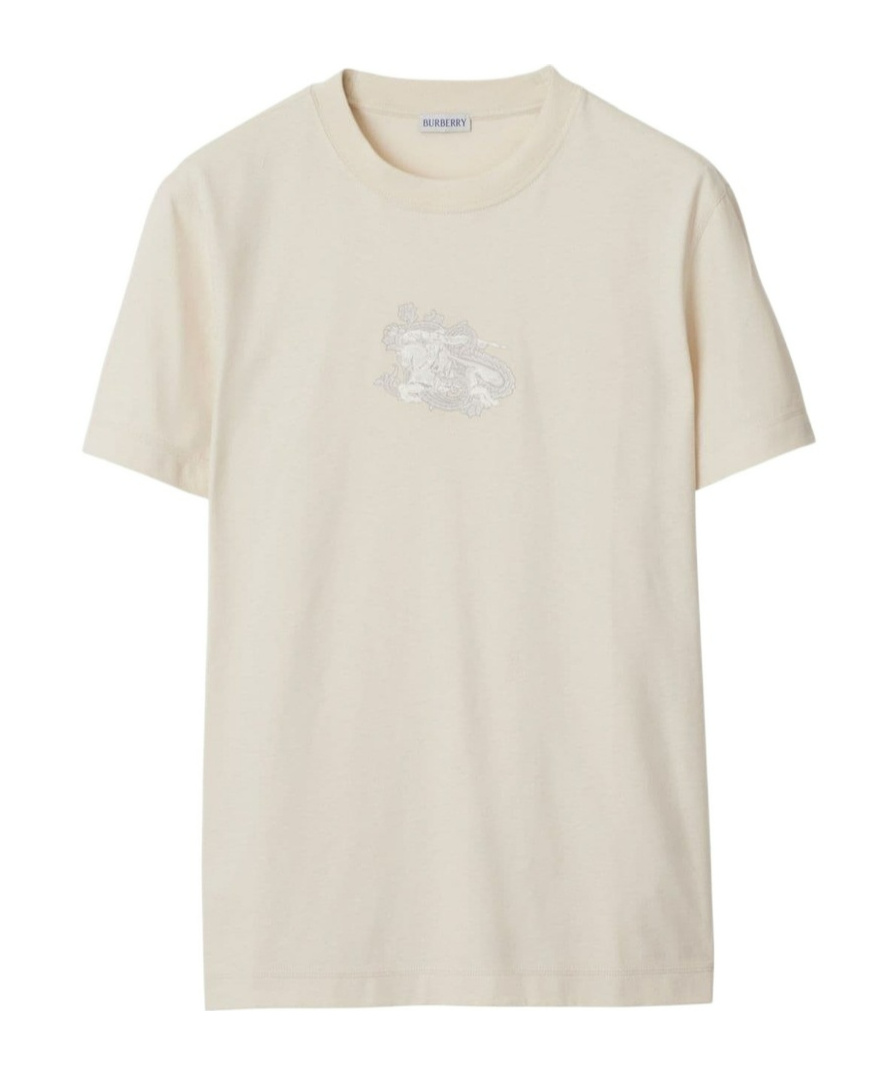 Burberry Paisley Ekd Cotton T-shirt In Tundra