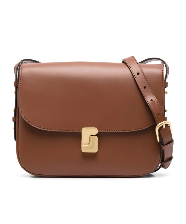 Soeur Flip Shoulder Bag In Brown