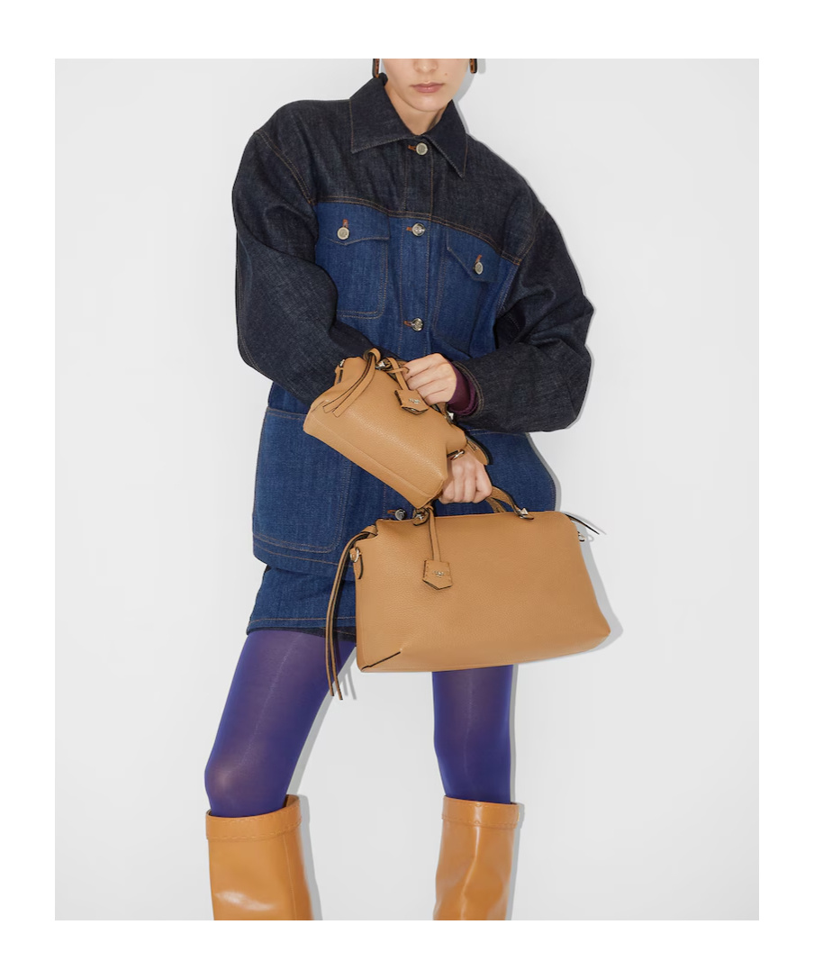 Fendi Two-color Denim Shorts In Blue
