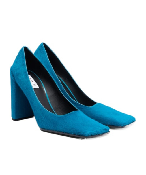 Alaïa Square Toe Heels In Blue