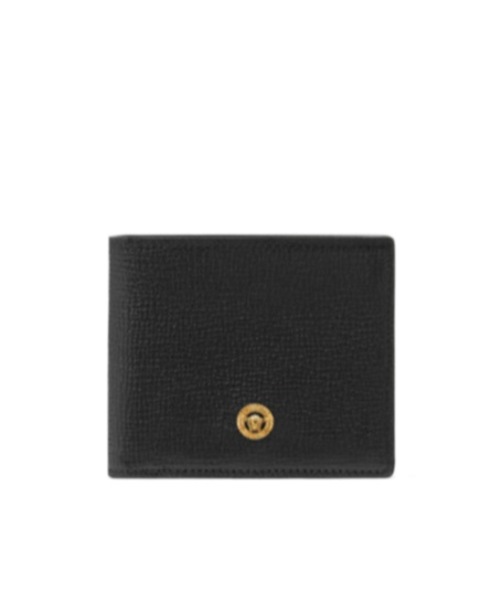 Versace Medusa Biggie Bi-fold Wallet In Black