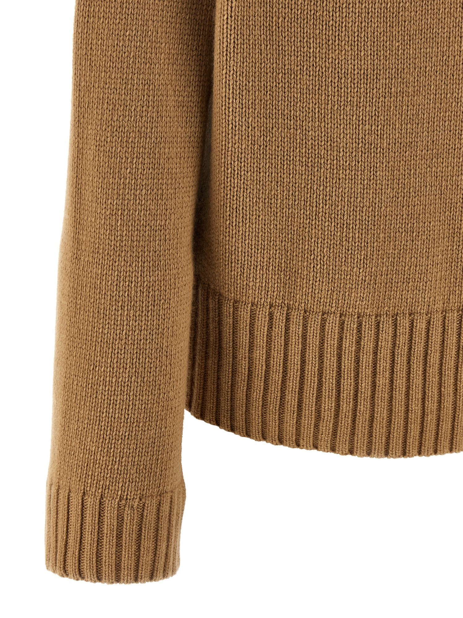 Jejia Vichy Cuffs Sweater In Brown