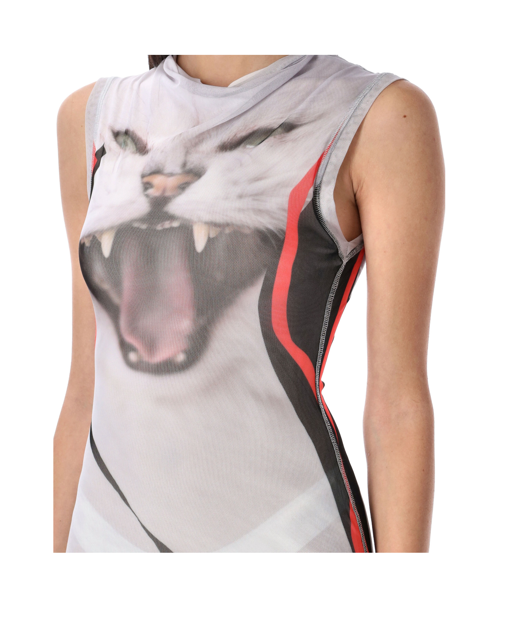 OTTOLINGER OTTOLINGER MESH GRAPHIC MAXI DRESS
