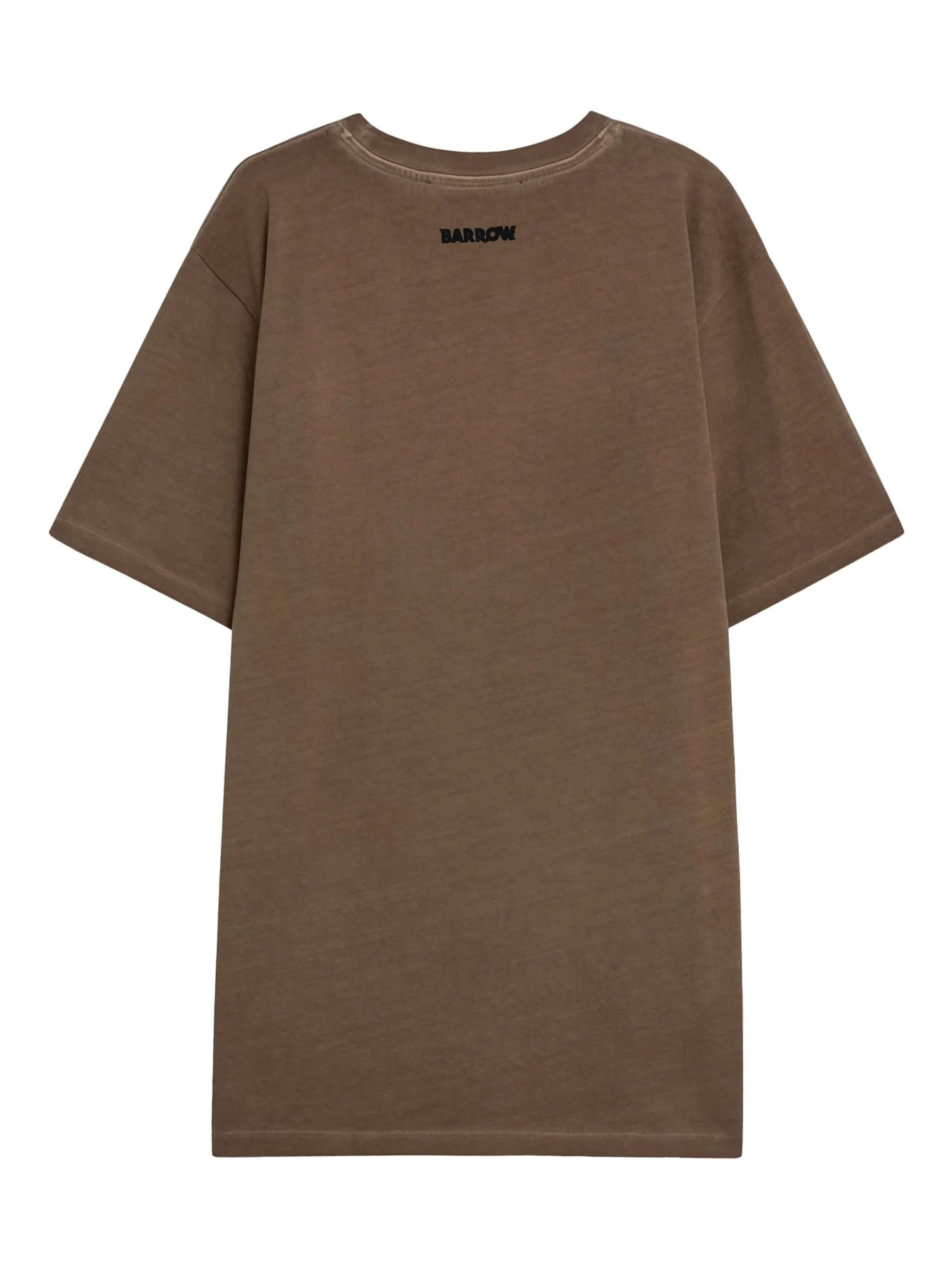 Barrow Short-sleeved Crewneck T-shirt In Brown