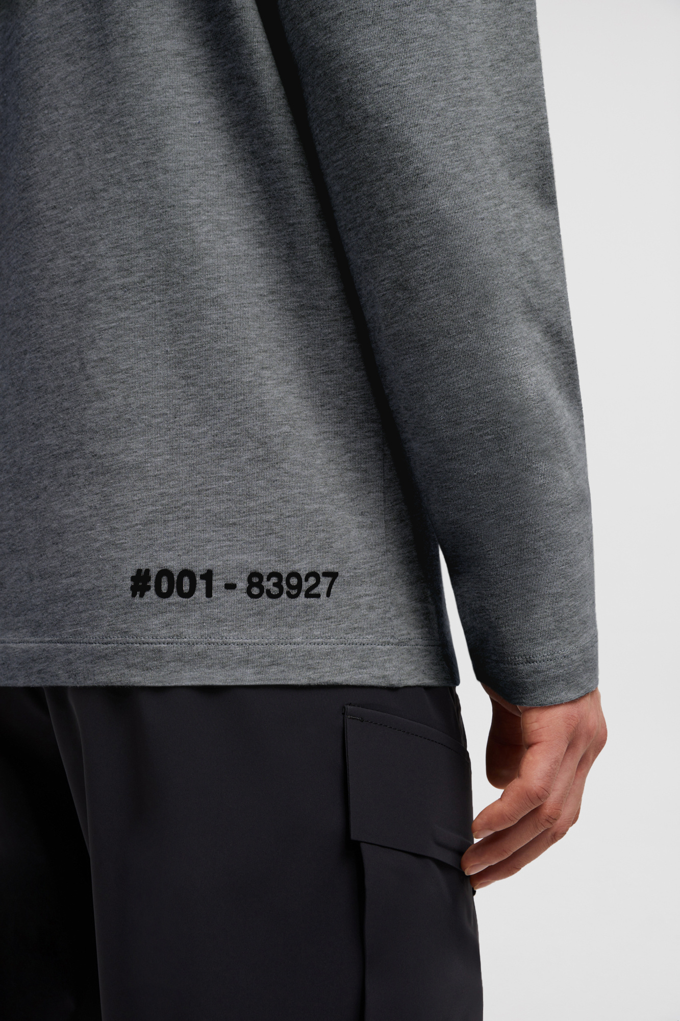 Moncler Long-sleeved T-shirt In Gray