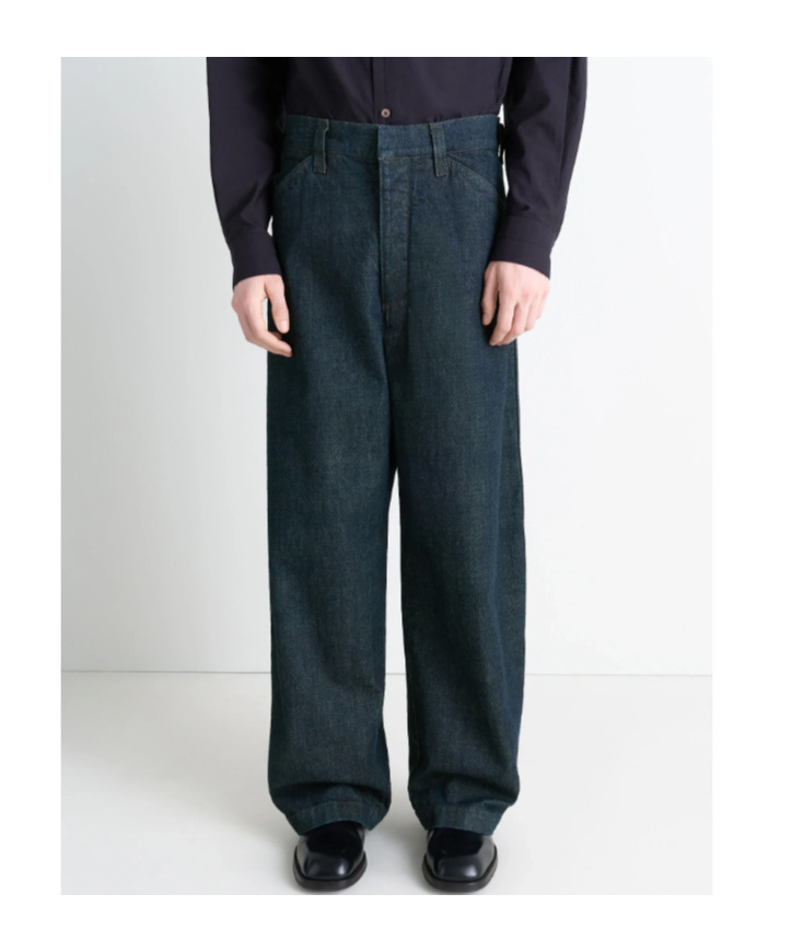 Lemaire Adjustable-strap Jeans In Green