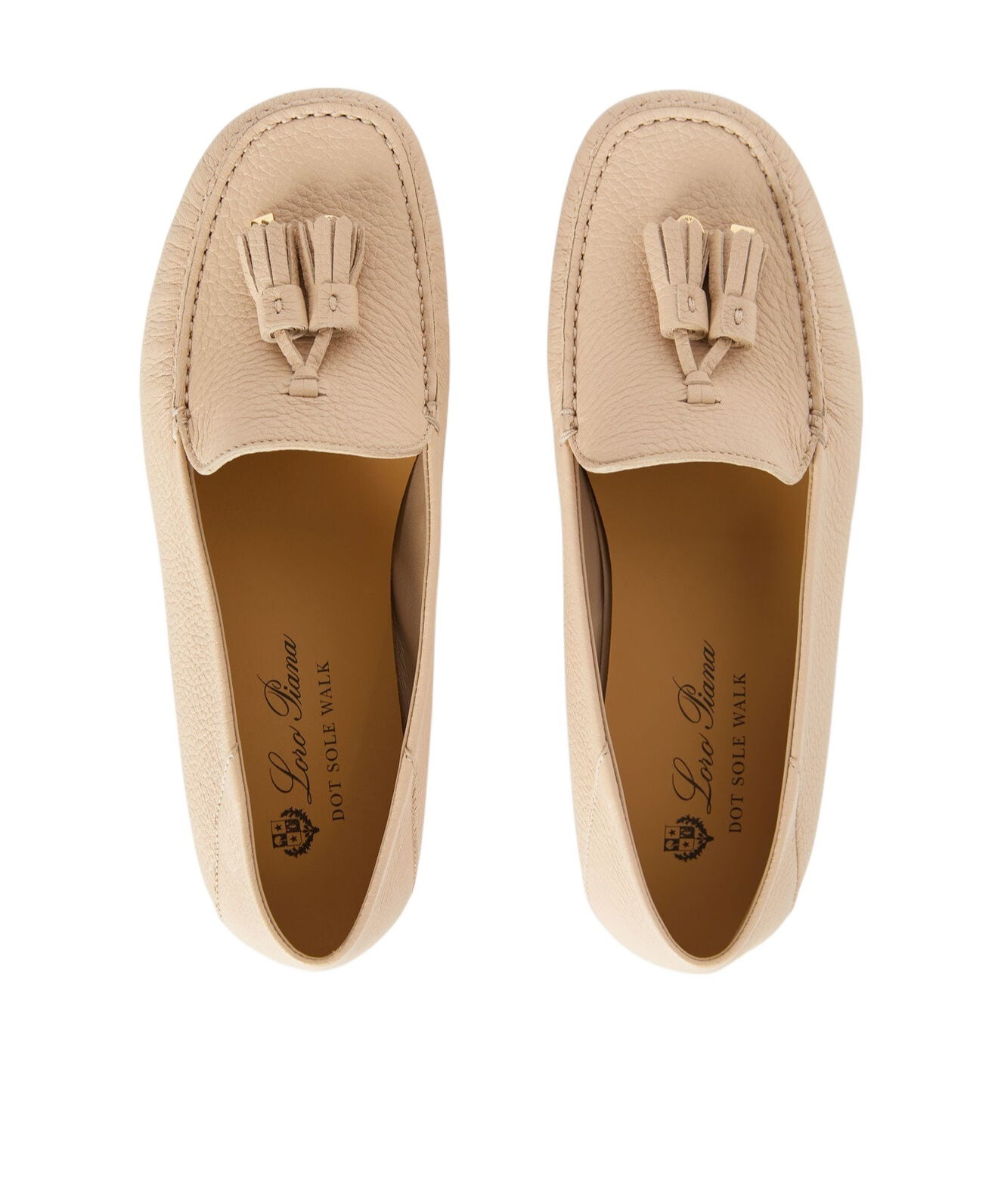 Loro Piana Tassel Mokasin Shoes In Nude