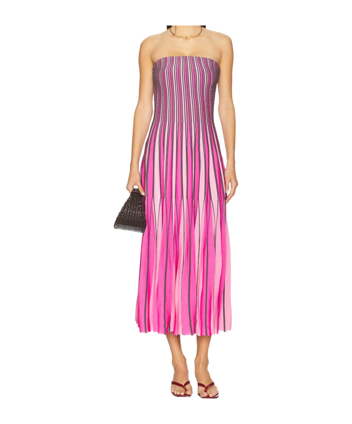 Jonathan Simkhai Soleil Strapless Knit Midi Dress