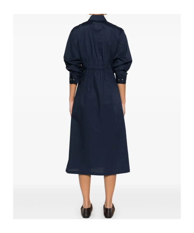 Theory Good Linen Short-sleeve Button-front Midi Shirt Dress In Black