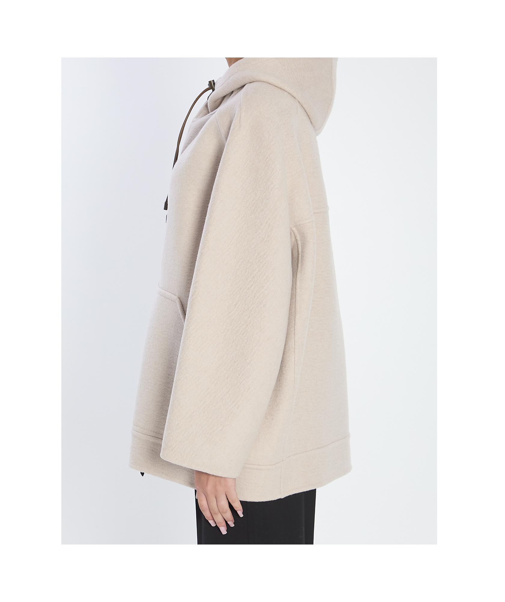 Max Mara Long-sleeved Sweatshirt Jacket In Neutral