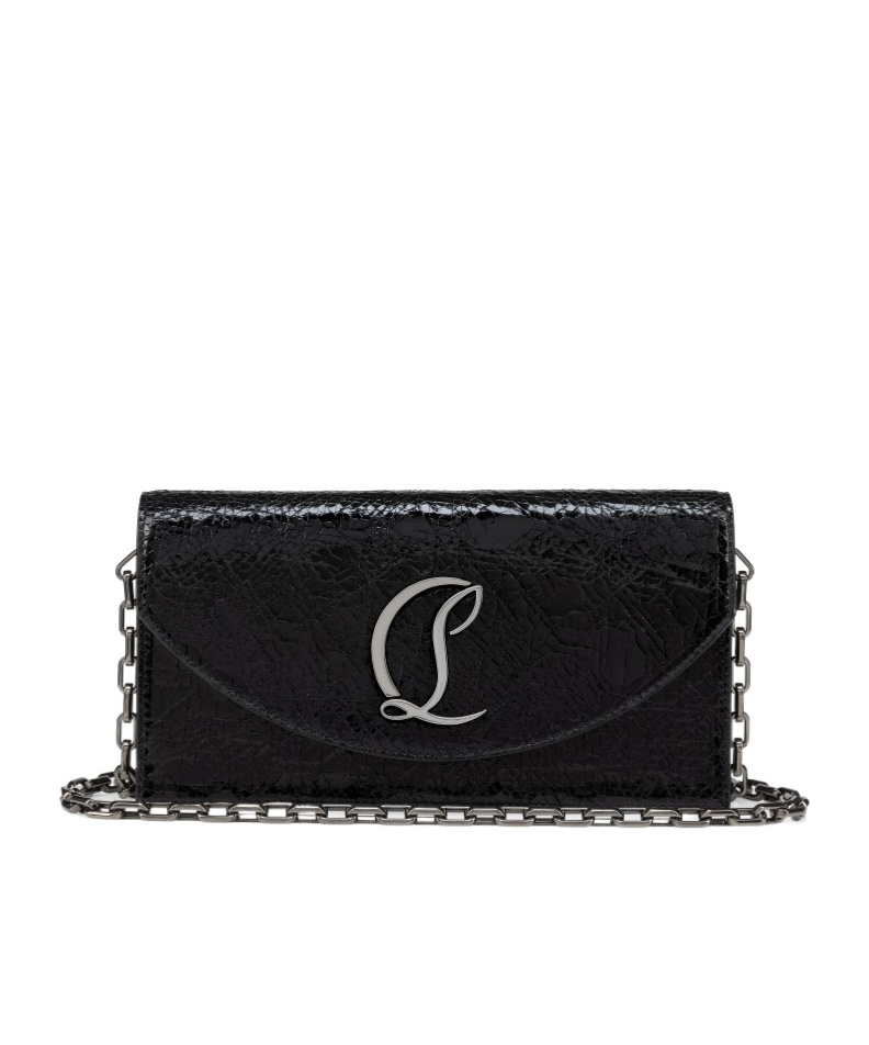 Christian Louboutin Loubi54 Chained Clutch Bag In Black