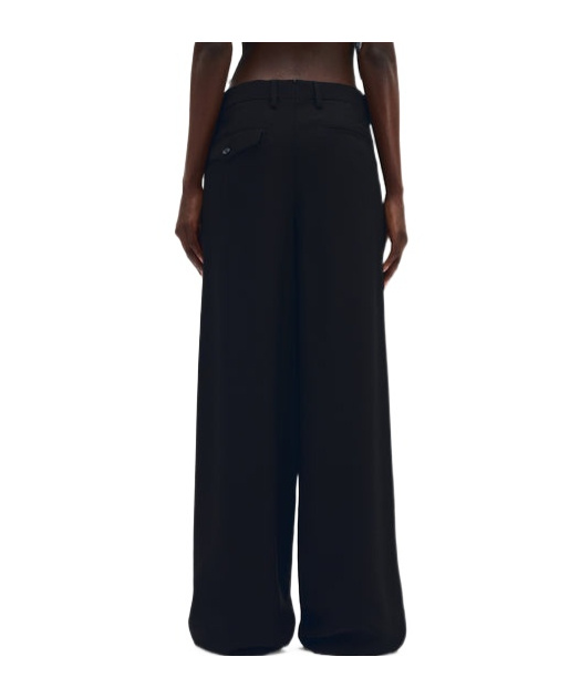 Ann Demeulemeester Low Rise Wide Leg Pants In Black