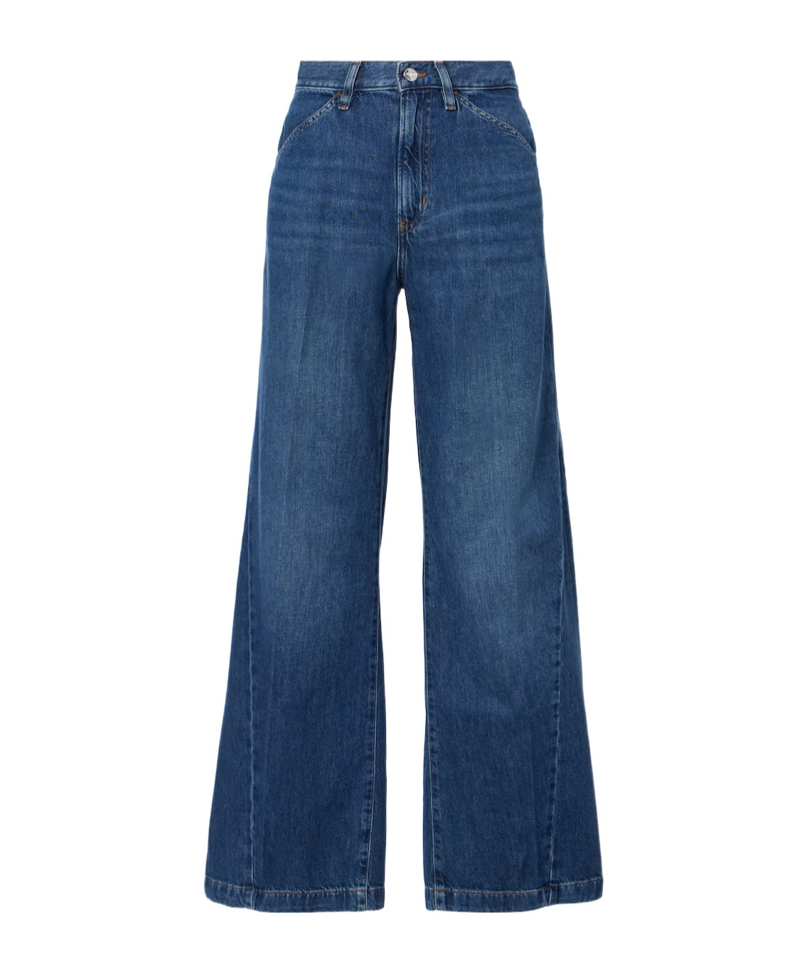 Frame Wide Leg Jeans In Blue