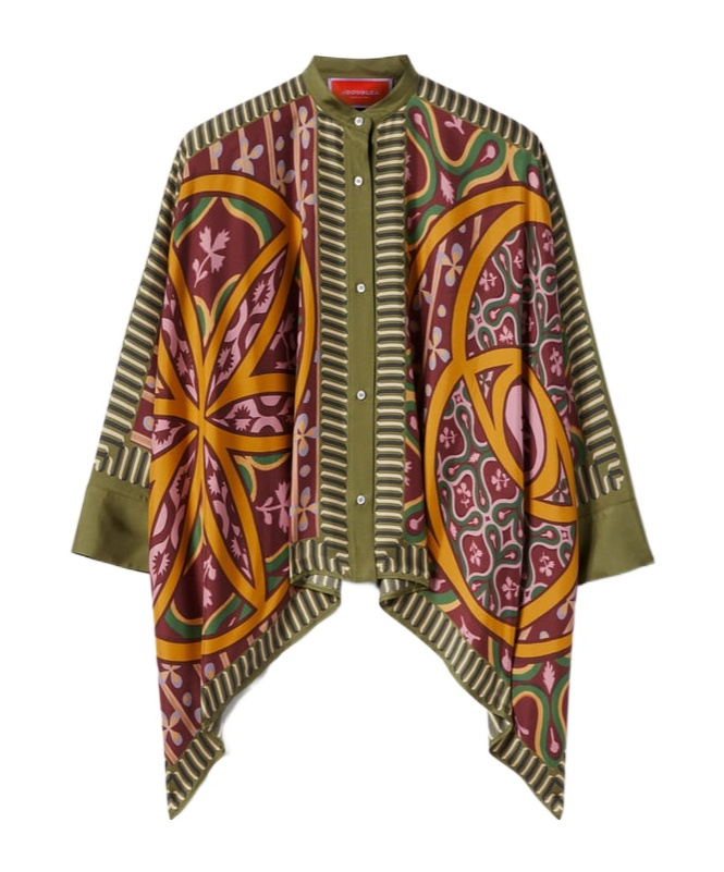 Shop La Doublej Eclipse Placée Yellow In Silk Twill
