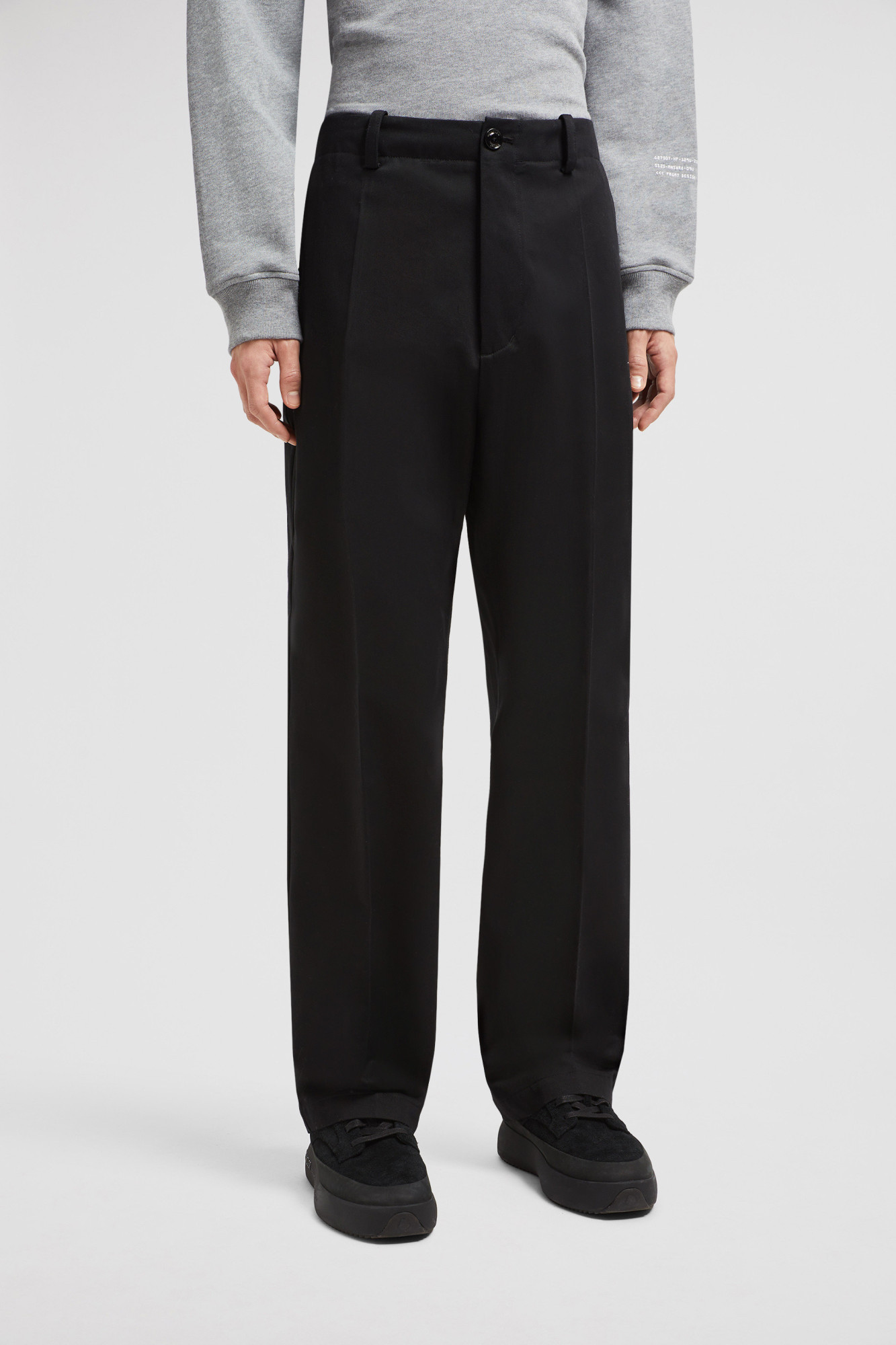 Moncler X Frgmt Belt-loop Casual Pants In Black