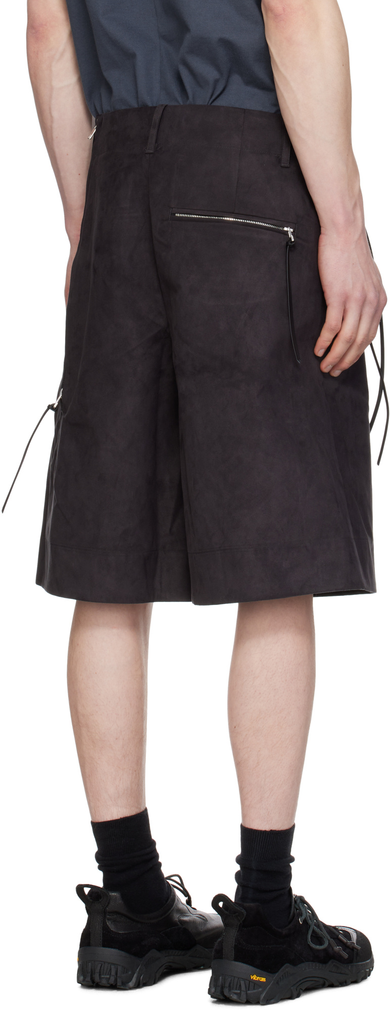 Post Archive Faction (paf) Faux Suede Shorts