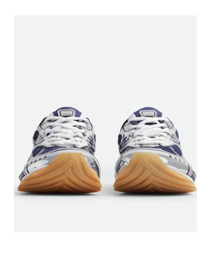 Bottega Veneta Women Orbit Low-top Sneakers In Technical Fabric In Blue