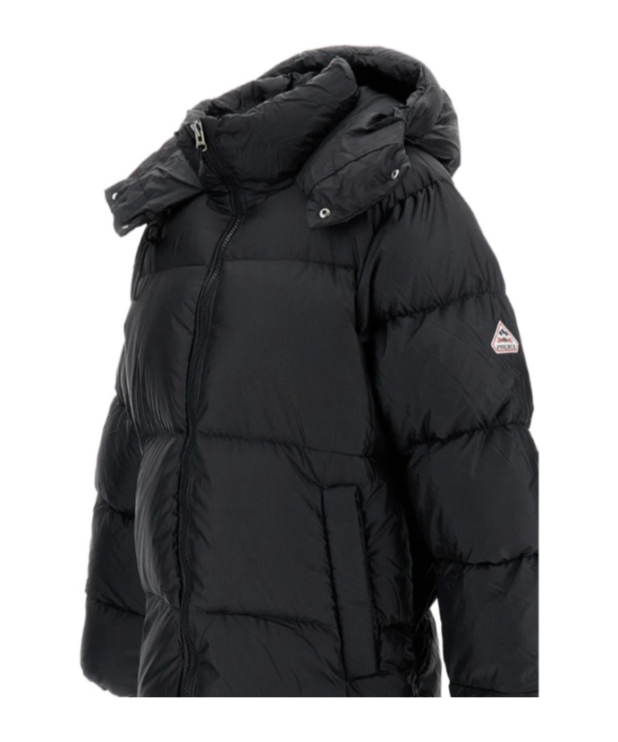 Pyrenex Long-sleeved Hooded Cotton Jacket In Black