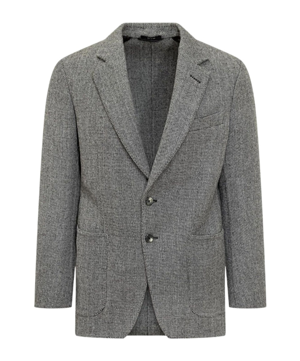 TOM FORD TOM FORD SINGLE BREASTED CHEVRON PATTERN JACKET