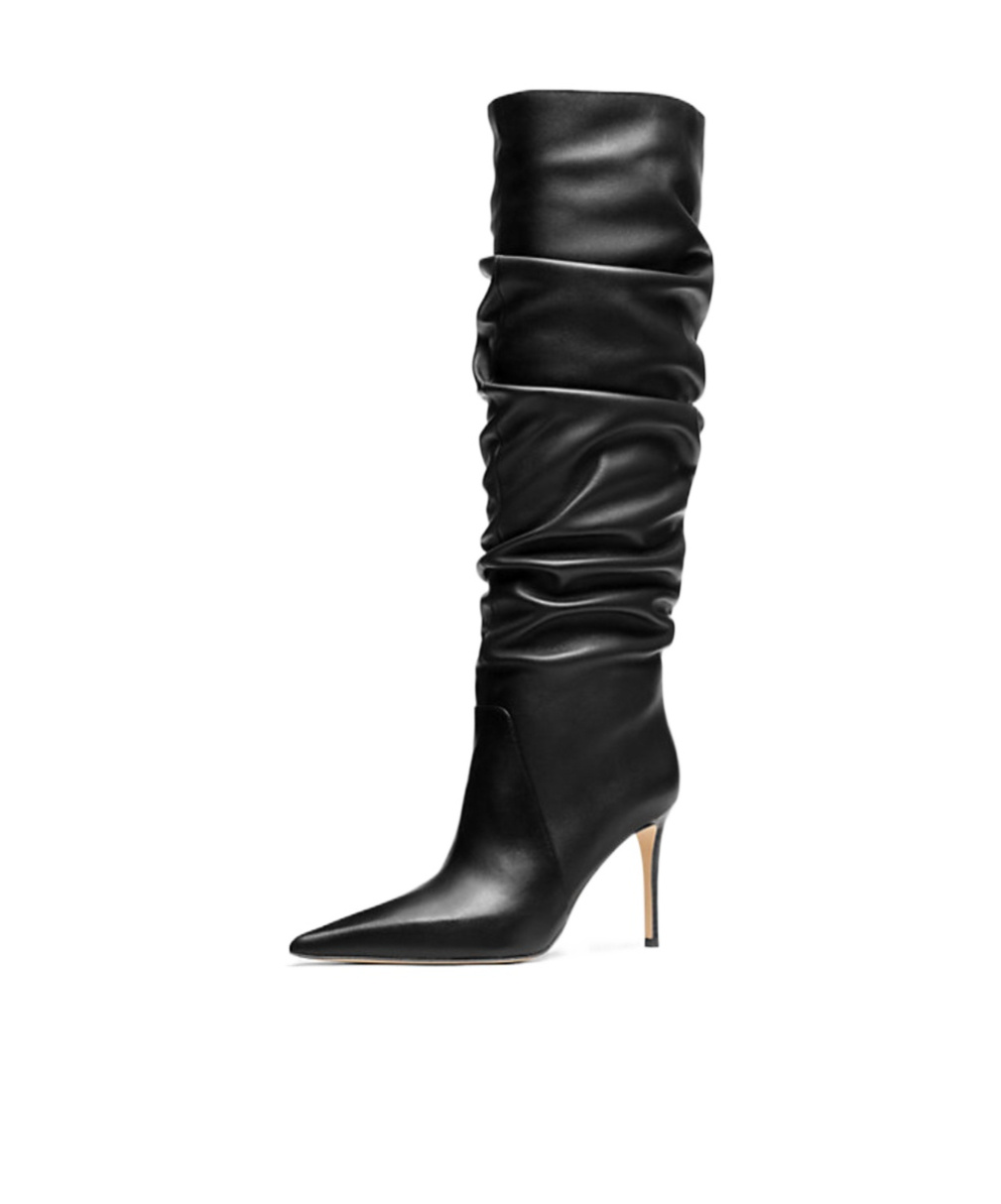 Michael Michael Kors Slouchy Pointed-toe Boots In Animal Print