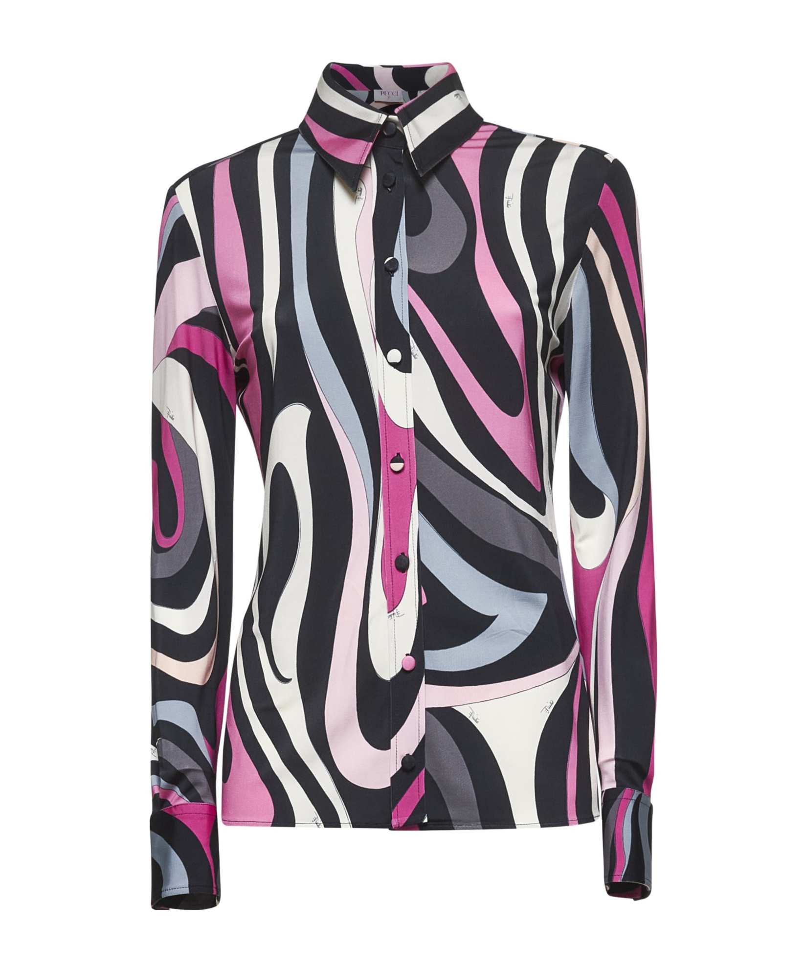 Pucci Marmo Print Shirt In Black