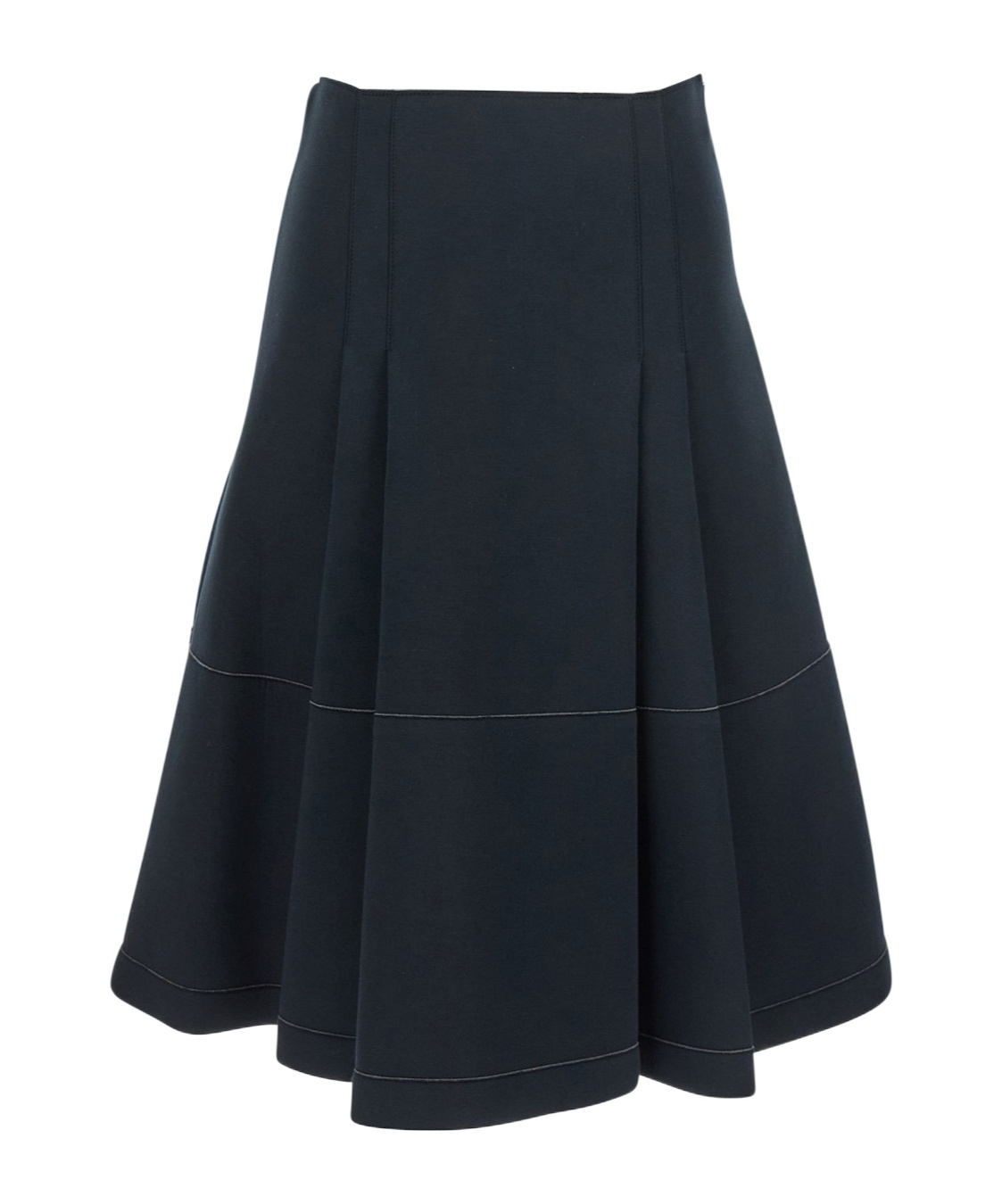 Marni High-waisted A-line Skirt Panel Detailing In Green