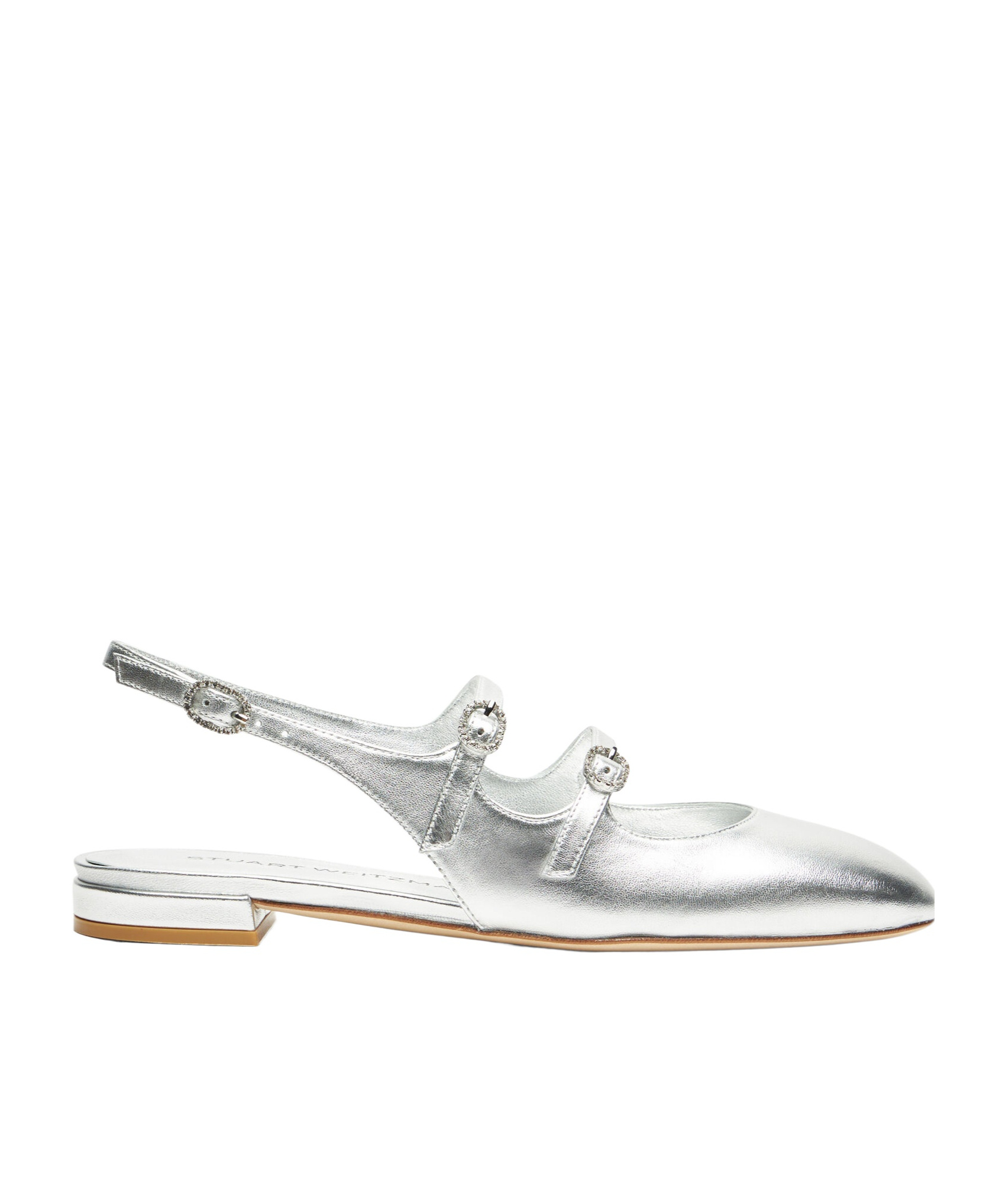 Stuart Weitzman Claris Mj Slingback Shoes In White
