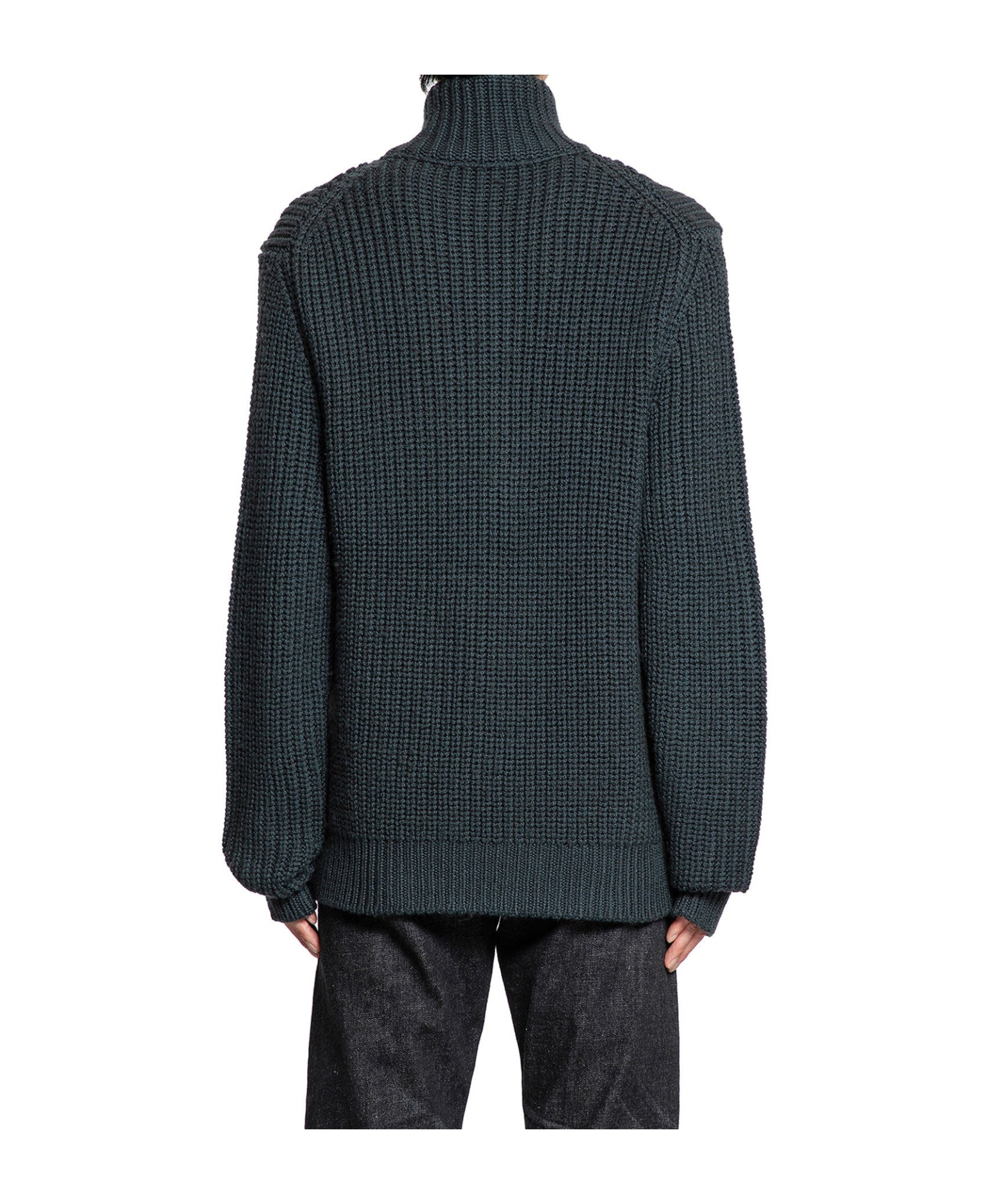 Tom Ford Maglione A Mezza Abbottonatura In Lana Cashmere In Gray