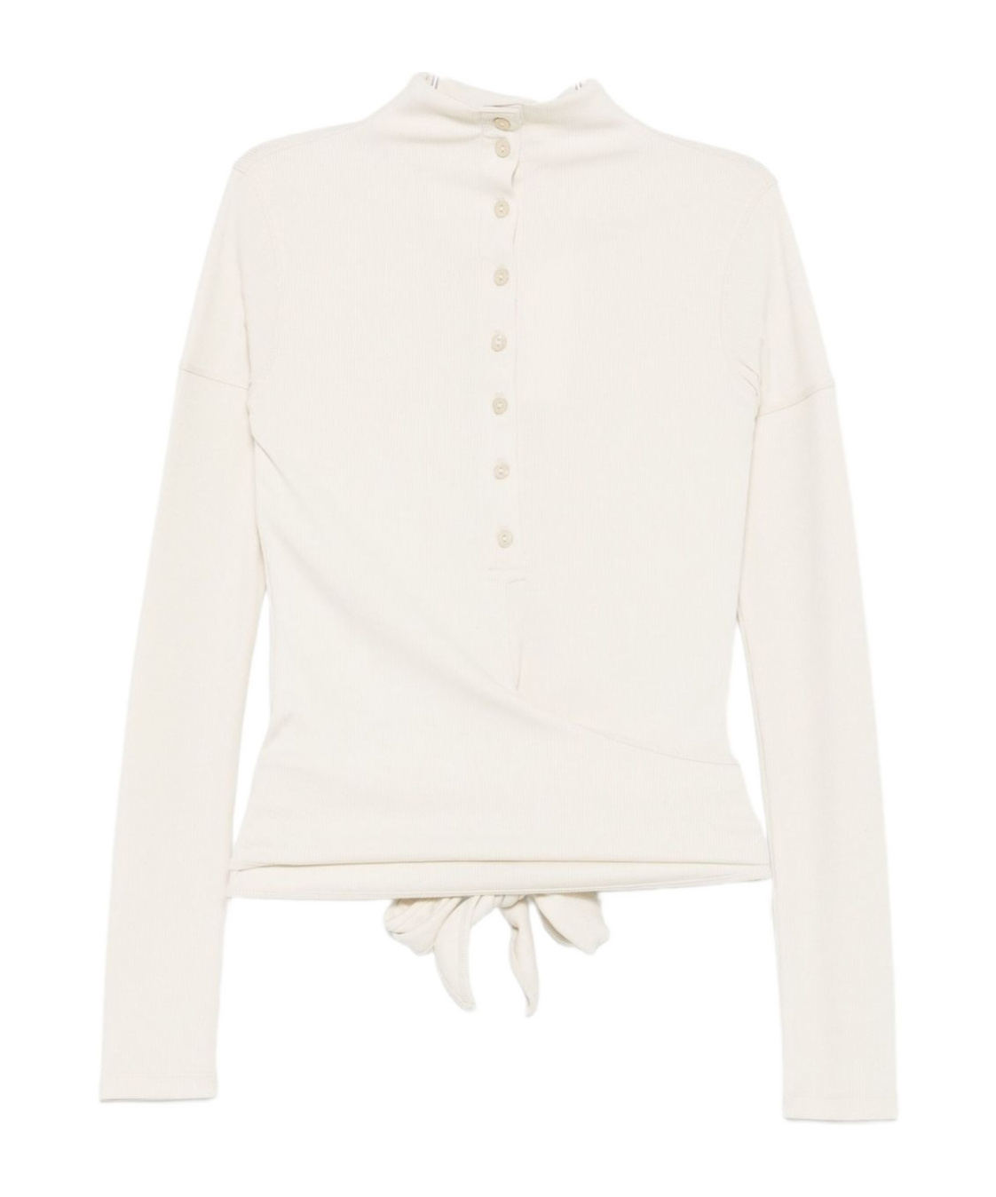 Low Classic Knot-detail Polo Shirt In Neutral