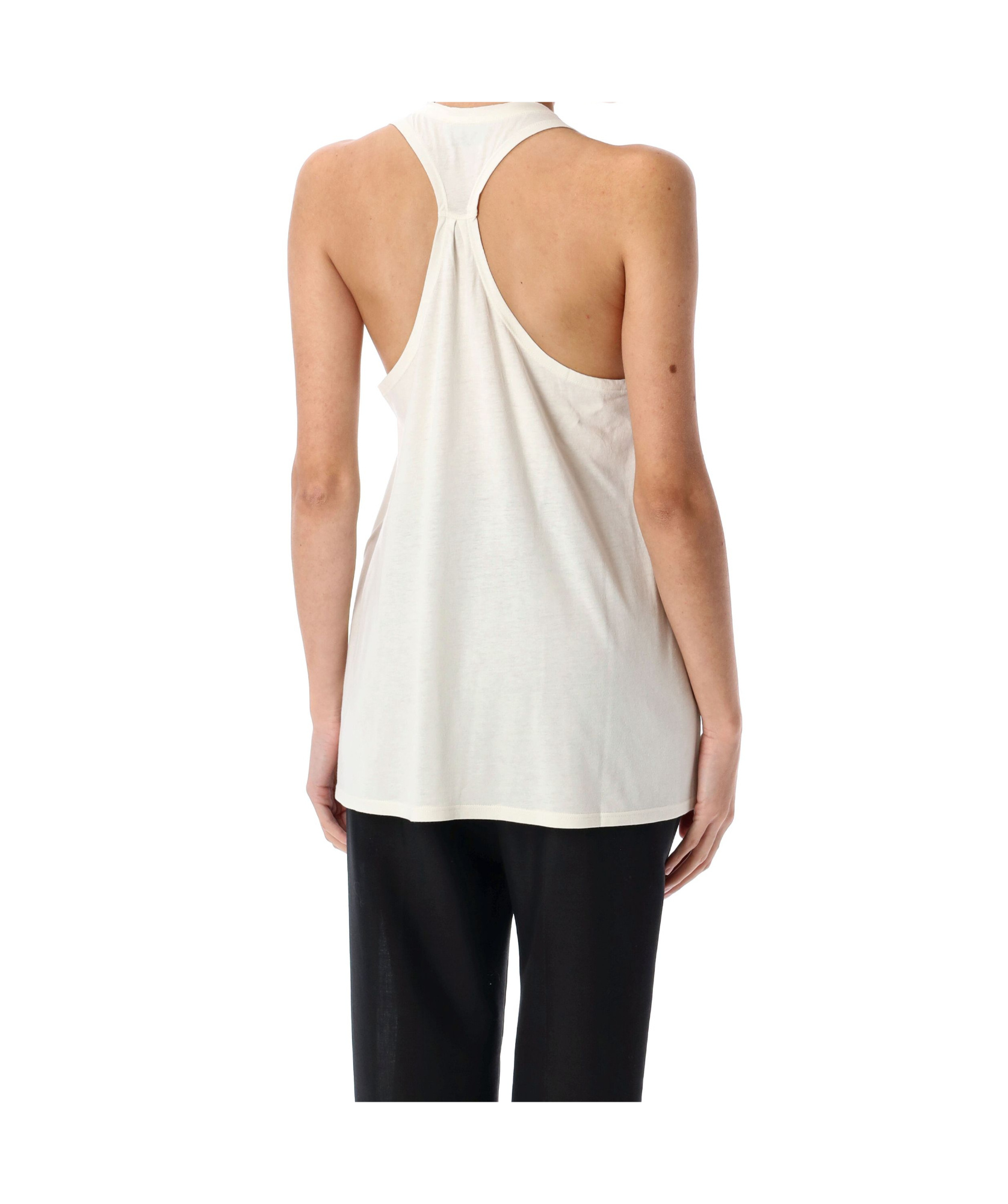 Tom Ford Ribbed-knit Racerback Top In White