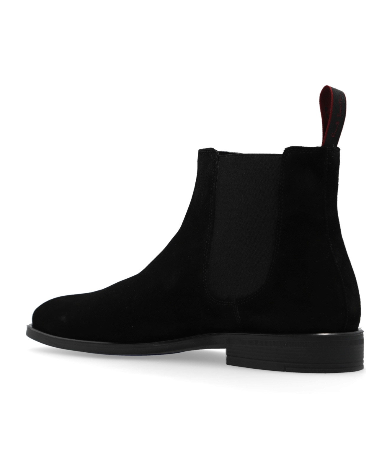 Ps By Paul Smith Elastic-panels Suede Chelsea Boots In Black