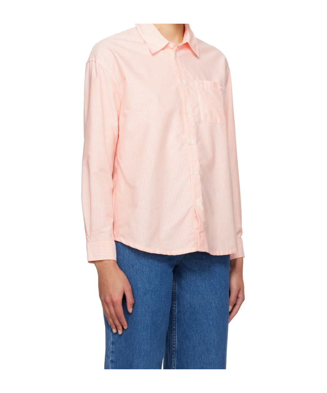 Shop Apc Greg Cotton Shirt In Nude
