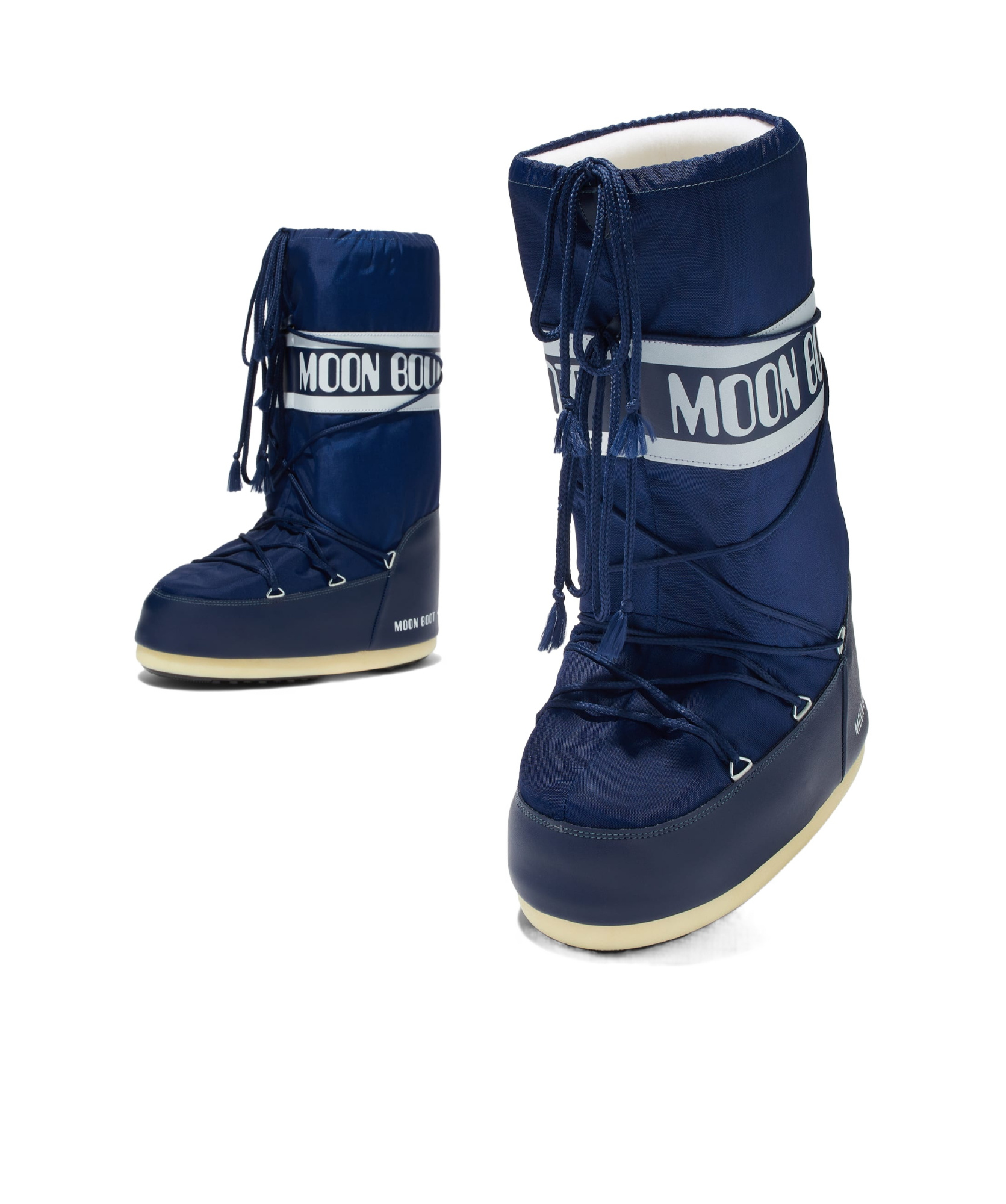 Moon Boot Padded Knee High Platform Waterproof Boots In Blue