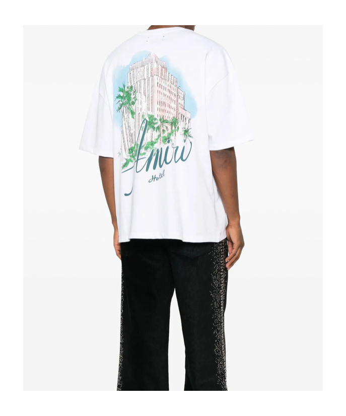 Amiri Graphic-print Drawstring T-shirt In White