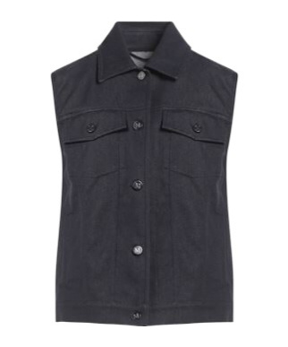 Max Mara Denim Outerwear In Black
