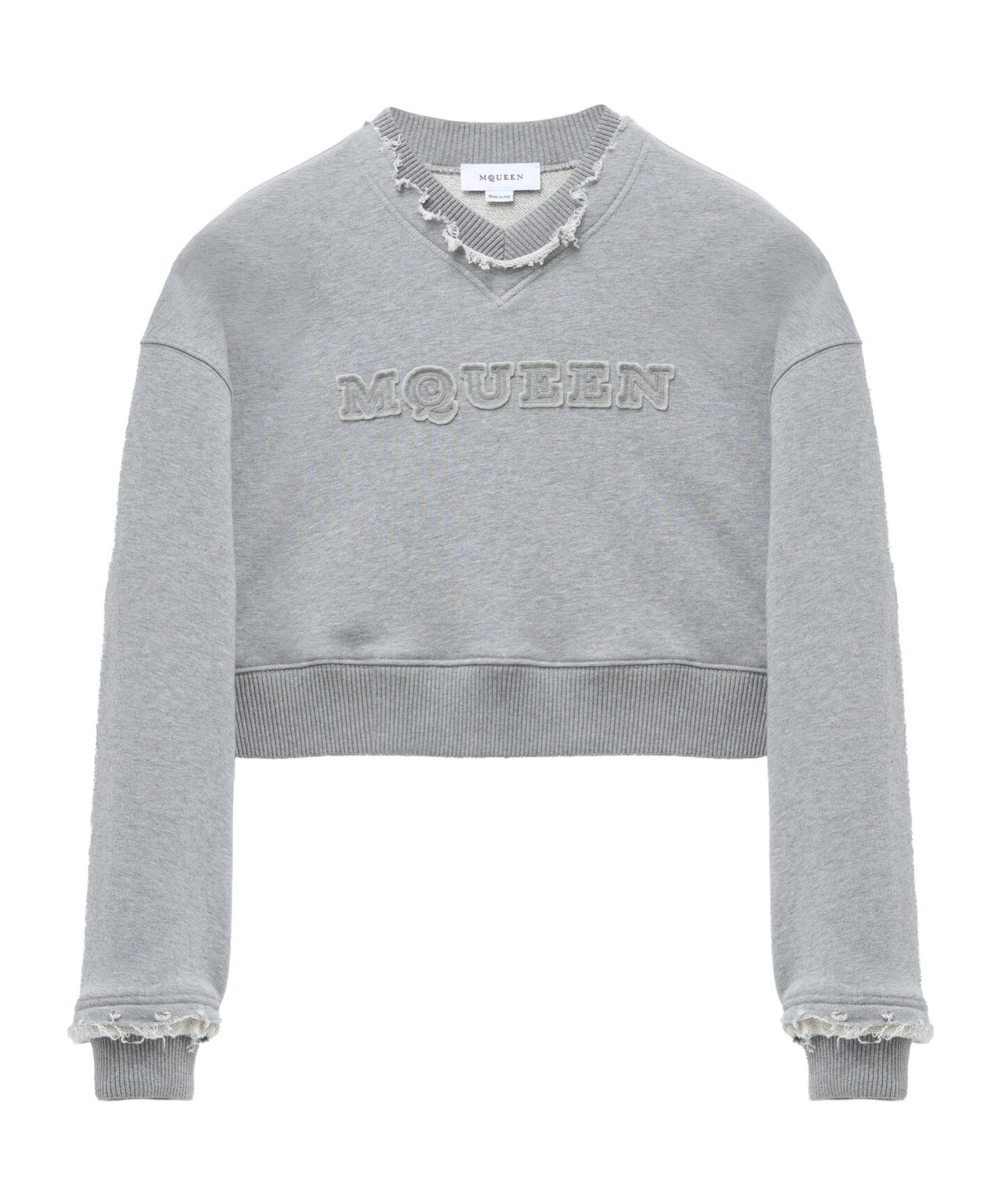 Alexander Mcqueen Round-neck Sweater In Gray