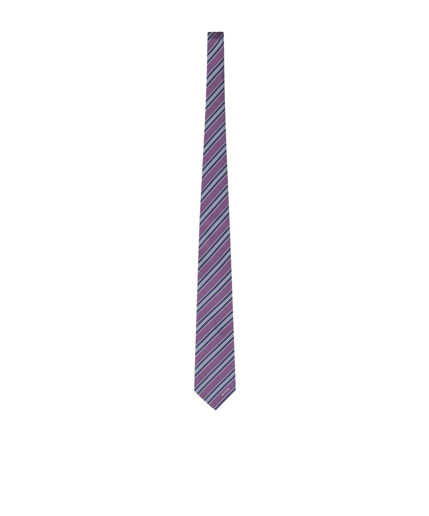 Etro Striped Jacquard Tie In Purple