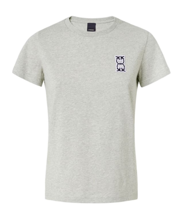 Pinko Logo-patch Cotton T-shirt In White