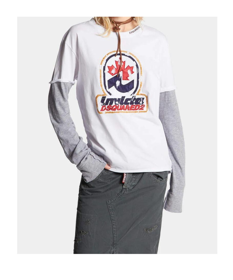 Dsquared2 X Invicta Logo-embroidered T-shirt In White